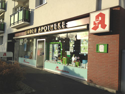 Aussenansicht der Linden Apotheke  